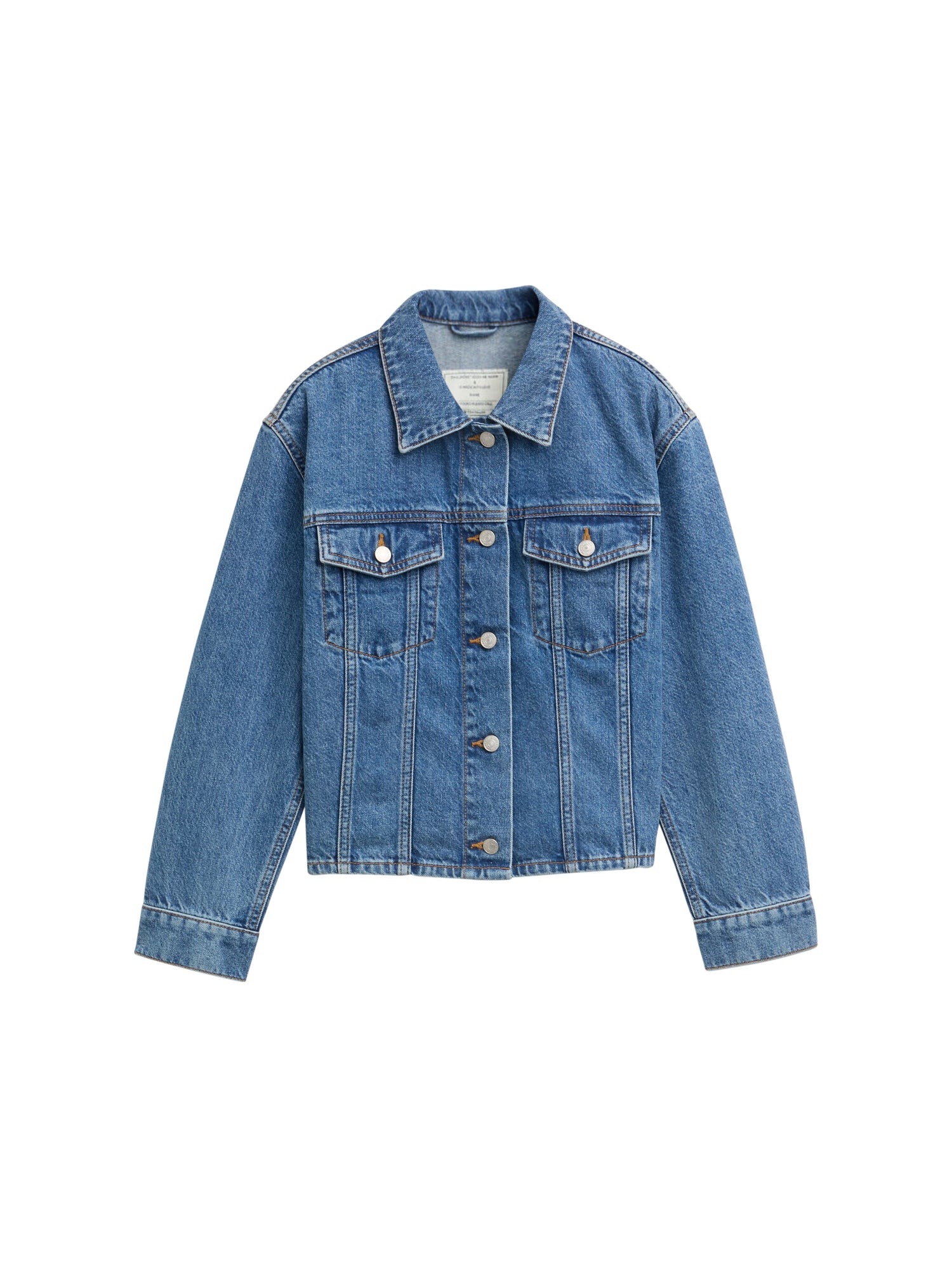 Tom Tailor Denim Cropped Jeansjacke Kinder Weiblich clean mid stone blue denim