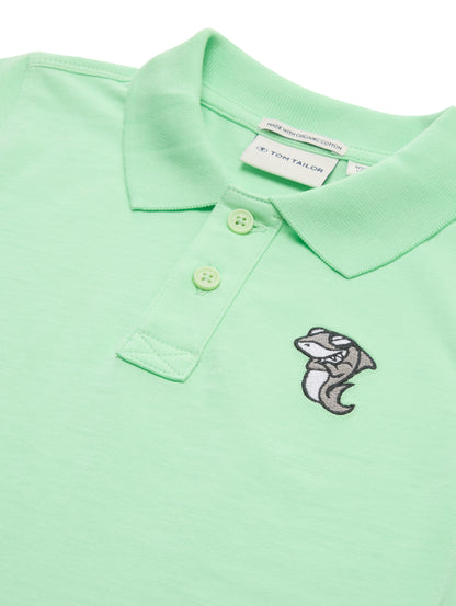 Tom Tailor Denim Polohemd Kinder Männlich Detail auf der Brust