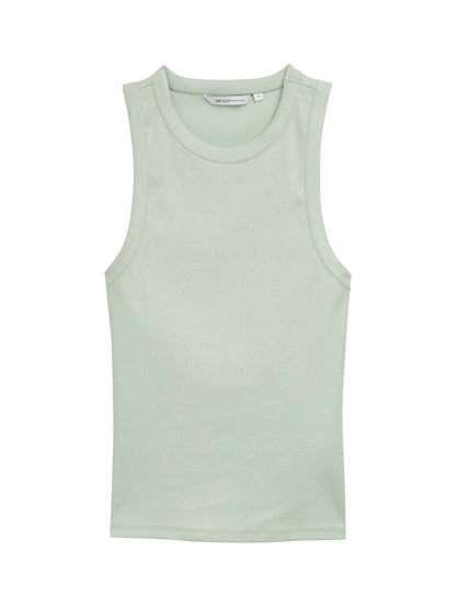 Tom Tailor Denim Eng anliegendes Top für Damen mit Glitzer-Effekt