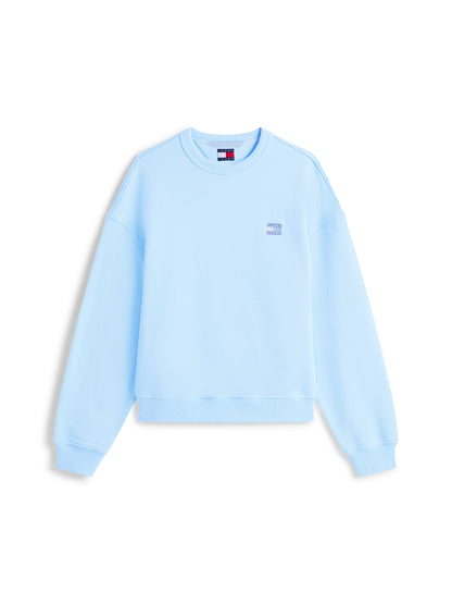TheUR Baumwolle T-Shirt Damen Leichtes Pudriges Blau