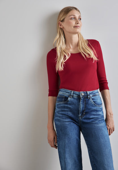 Street One Damenshirt Pania 3/4 Arm Gedoppelte Front