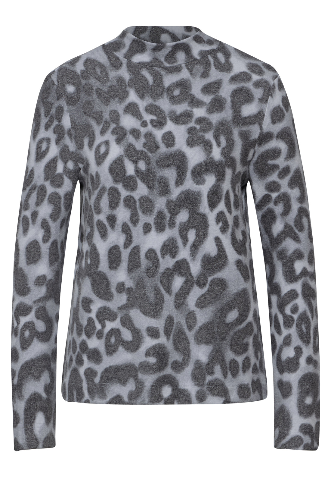 Street One Leo-Muster Turtleneck Shirt Damen Langarm Viskosemix Stretch