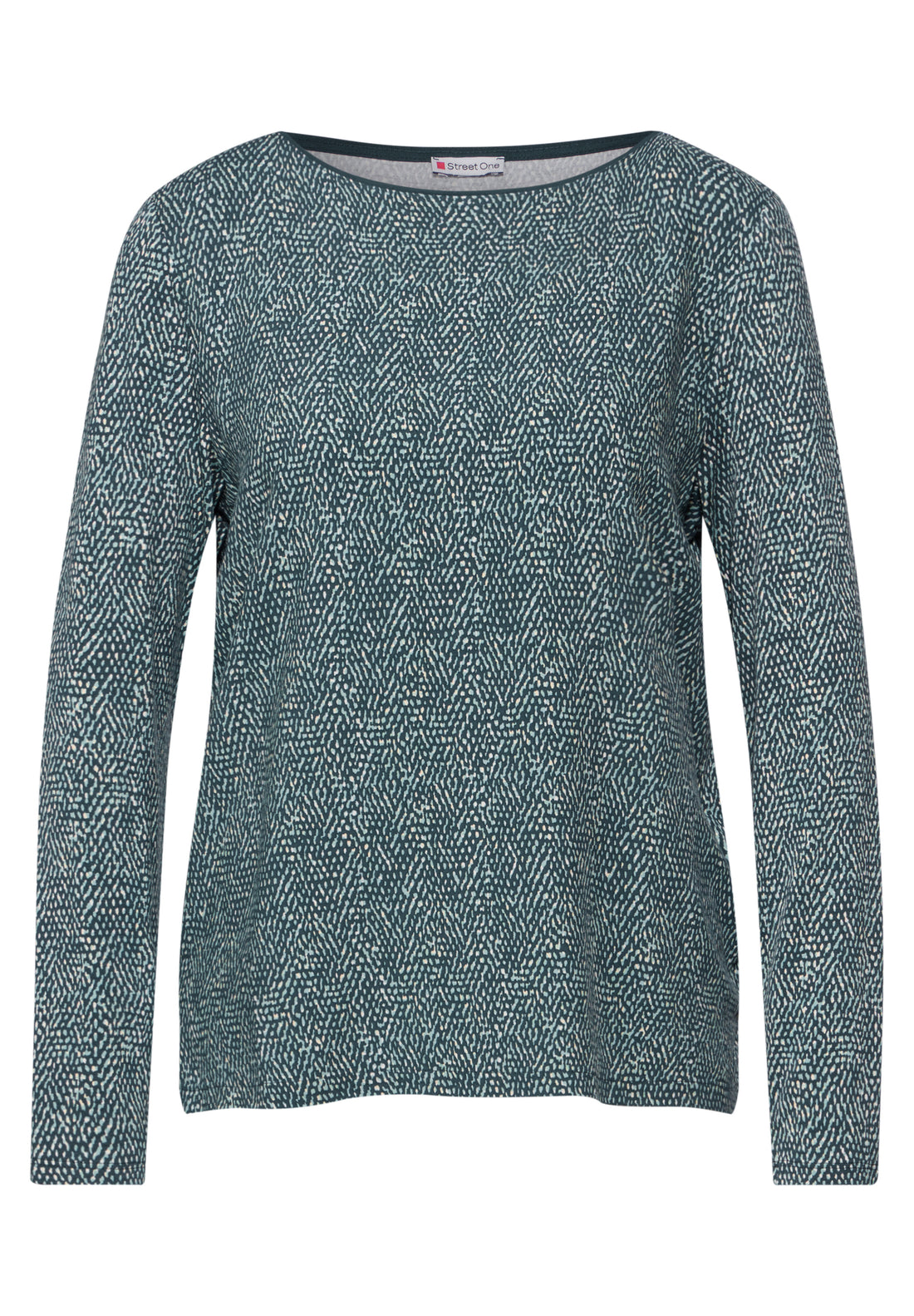 Street One Langarmshirt Damen Grafisches Muster Viskosemix Stretch