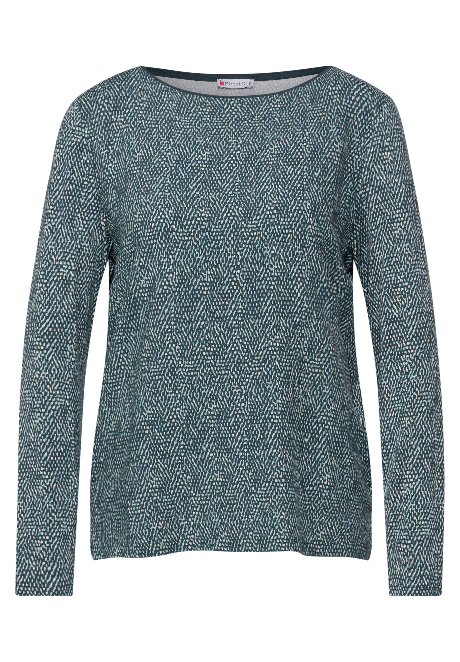 Street One Langarmshirt Damen Grafisches Muster Viskosemix Stretch