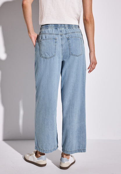 Street One Wide Leg Jeans Damen Loose Fit High Waist Baumwoll-Lyocellmix