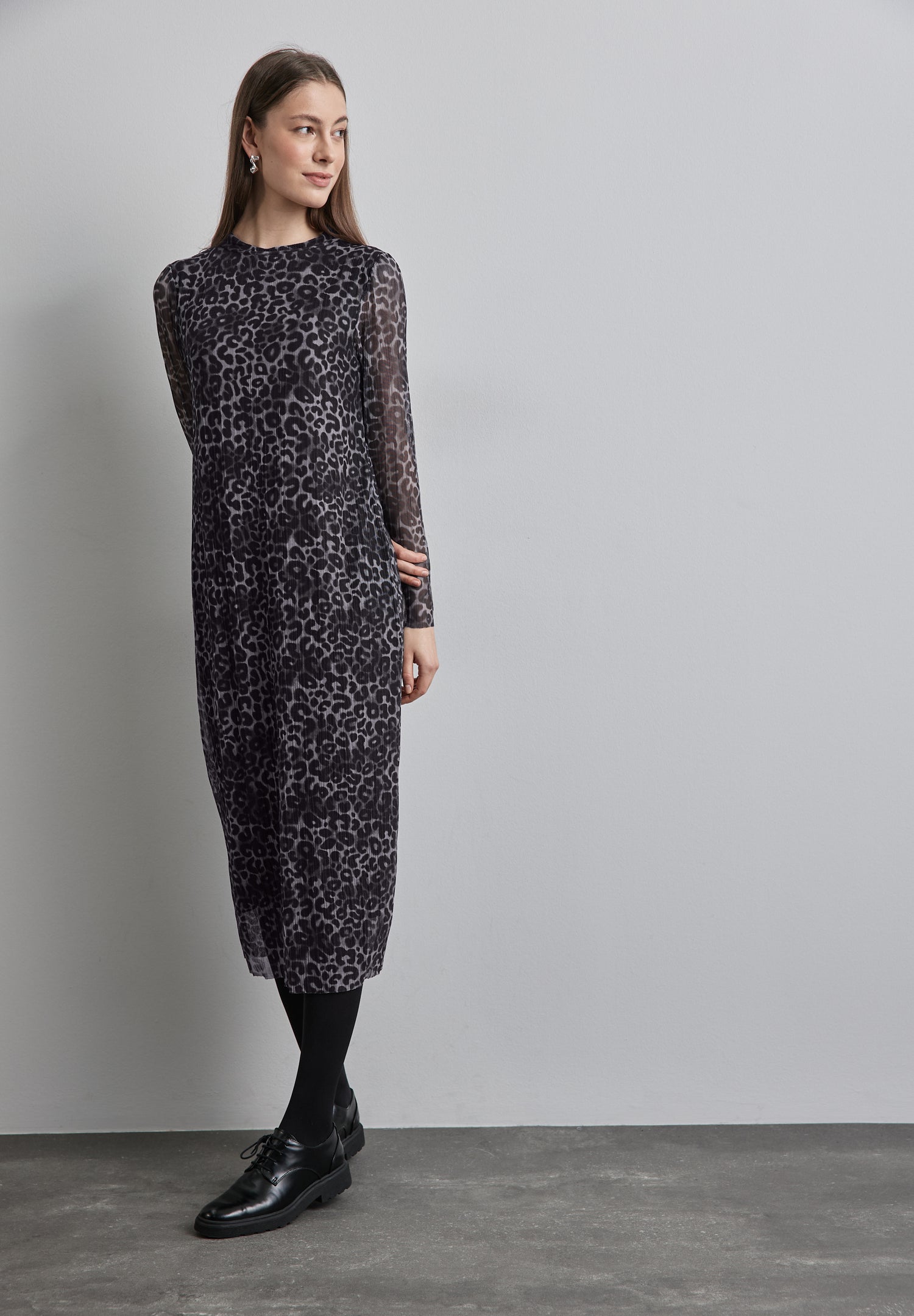 Street One Mesh-Kleid Damen whale tail grey