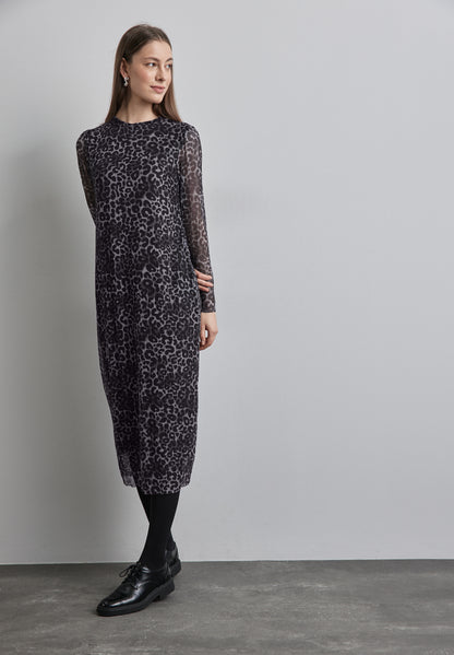 Street One Mesh-Kleid Damen whale tail grey