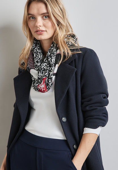 Street One Loop Schal Damen schwarz grafisches Muster