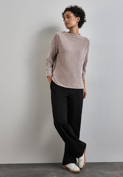 Street One Cordshirt Damen Weicher Cordstoff Turtleneck 3/4-Arm