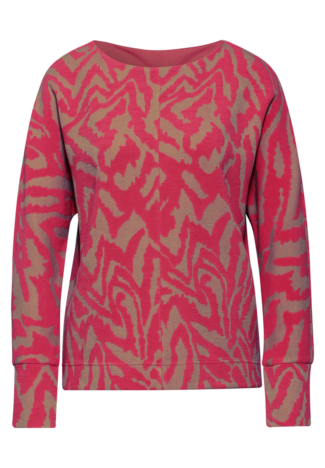 Street One Two-Tone Jacquard Shirt Damen Gemütlich Stretchmaterial
