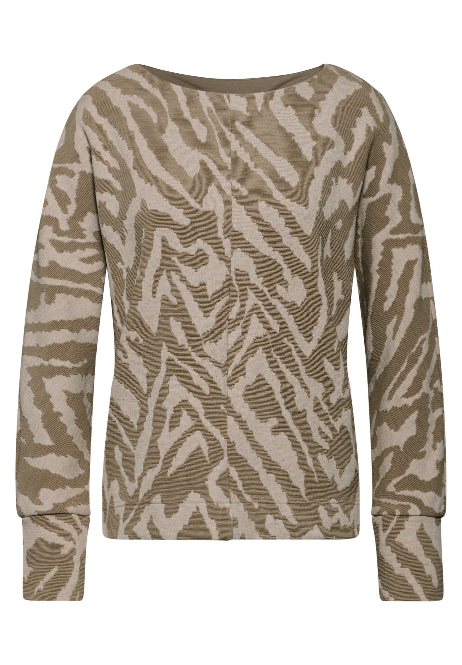 Street One Two-Tone Jacquard Shirt Damen Gemütlich Stretchmaterial