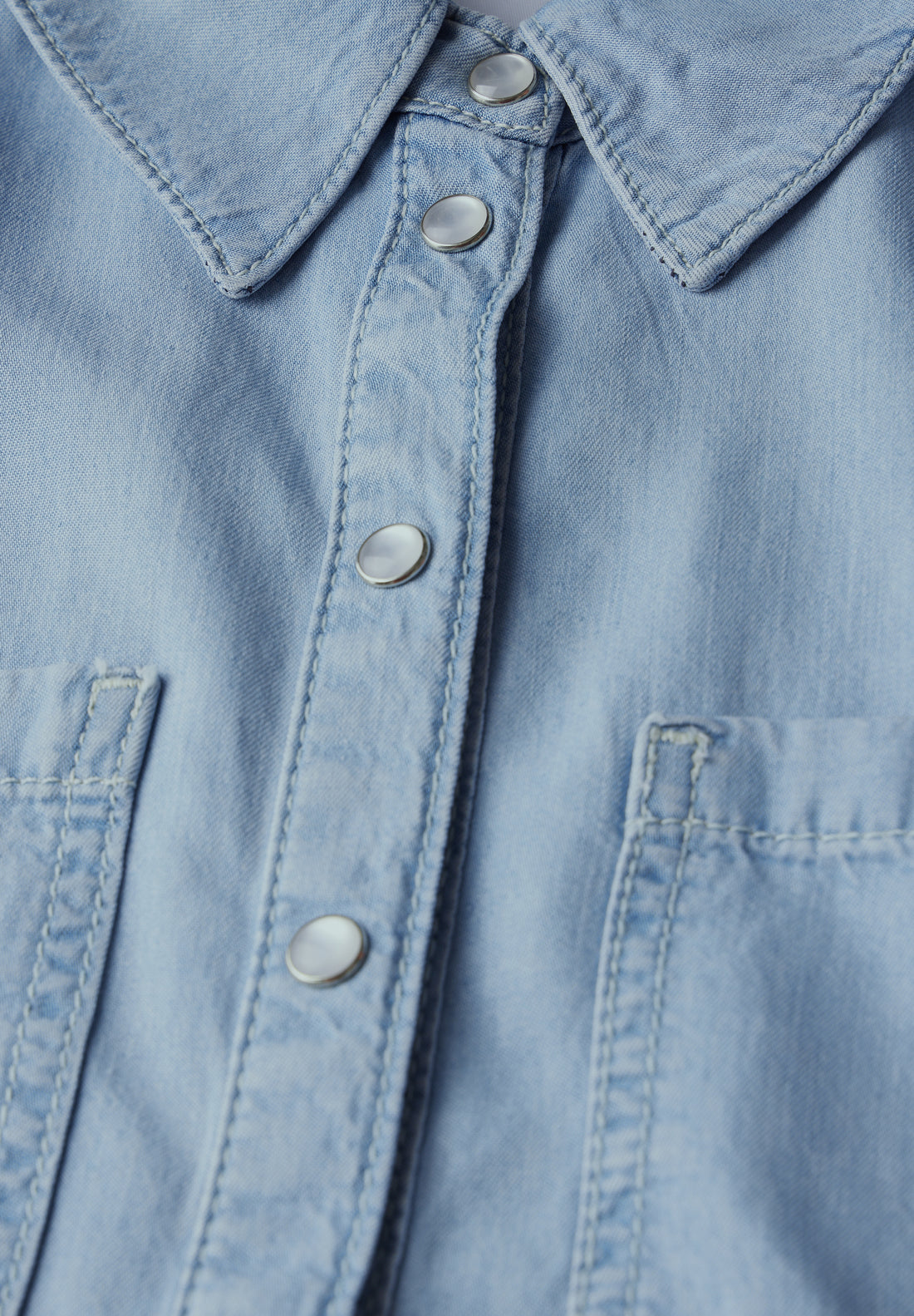 Street One Jeansbluse Damen lässiger Schnitt Kurzarm