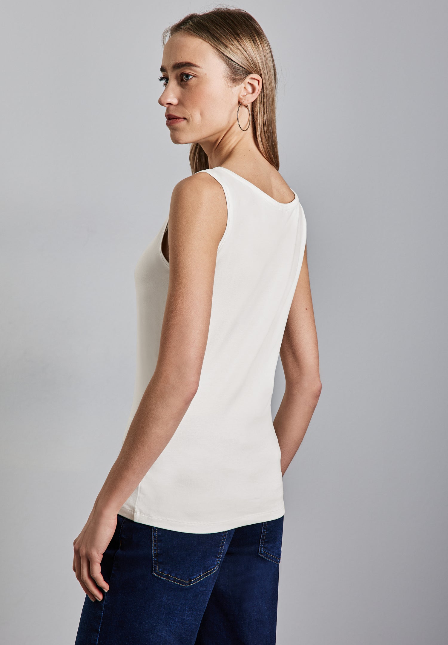 Street One Basic Top Anni Damen Stretch-Materialmix