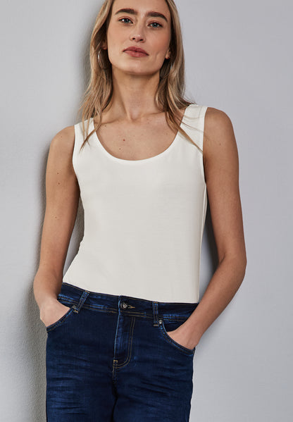 Street One Basic Top Anni Damen Stretch-Materialmix