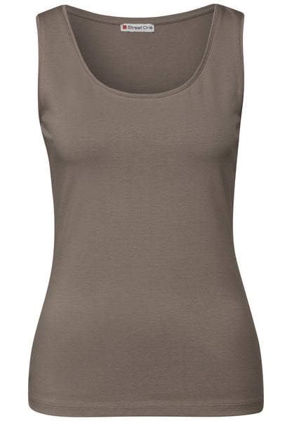 Street One Basic Top Anni Damen Stretch-Materialmix