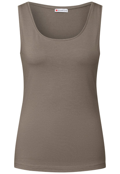 Street One Basic Top Anni Damen Stretch-Materialmix