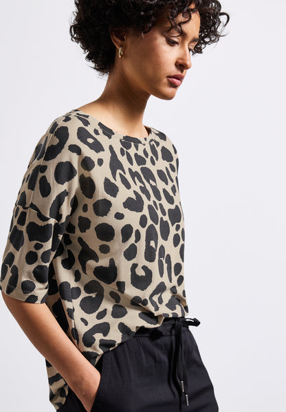 Street One Kurzarmshirt Damen Animal Print Moderner Look