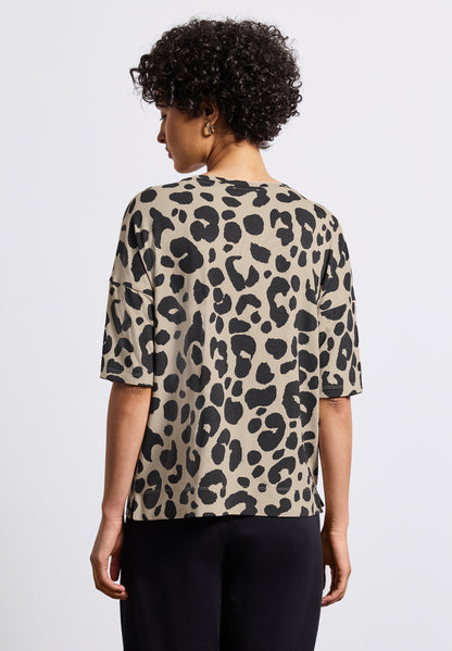 Street One Kurzarmshirt Damen Animal Print Moderner Look