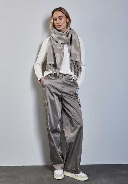 Street One Jacquard Schal Damen Kuschelig Fransen