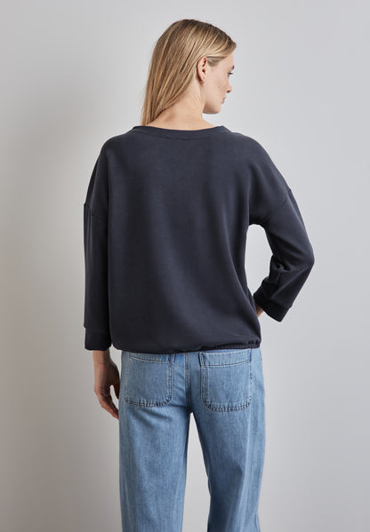 Street One Shirt im Silk Look Damen Elegant mit 3/4 Arm