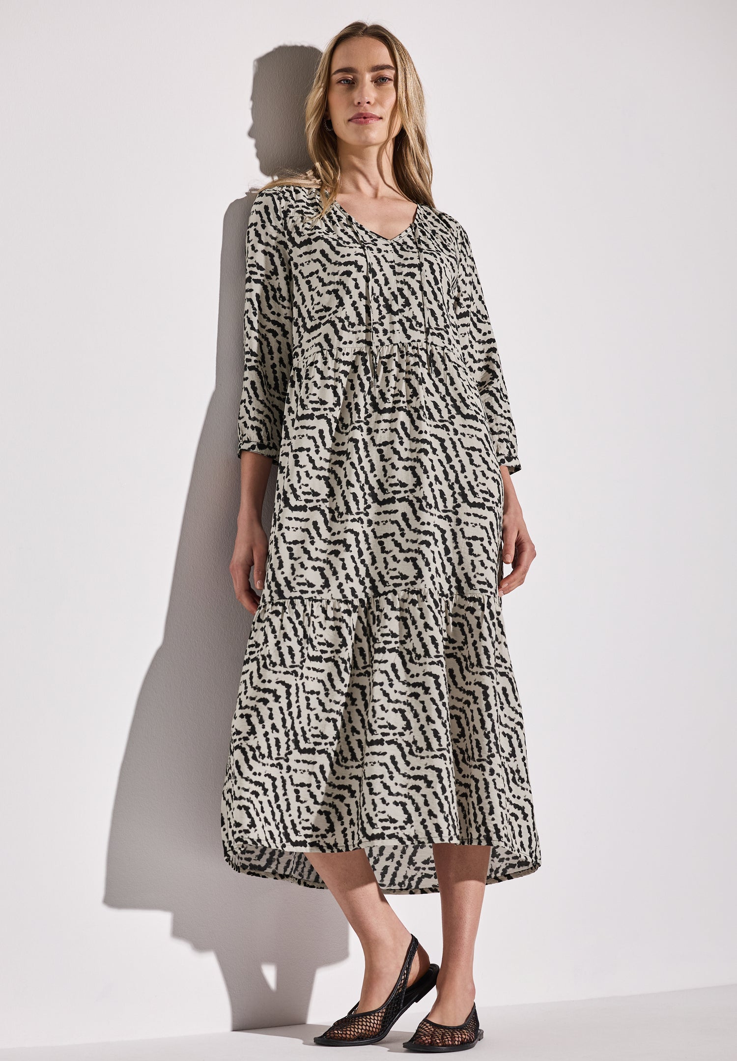 Street One Midi Tunika-Kleid Damen mit grafischem Muster