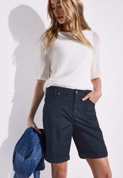 Street One Bermuda Damen Casual Fit Bequem Stretch Baumwolle