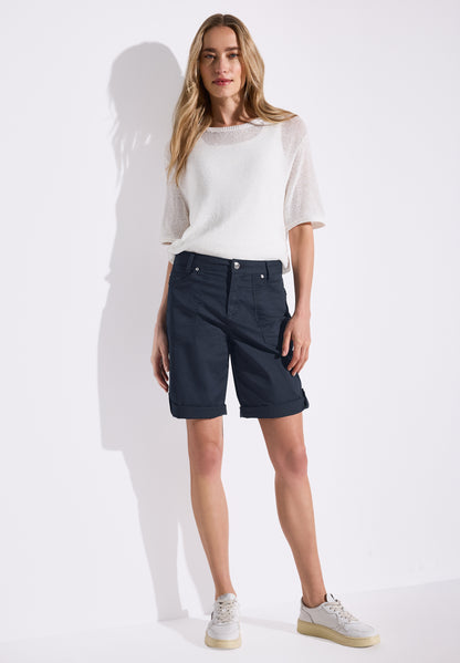 Street One Bermuda Damen Casual Fit Bequem Stretch Baumwolle