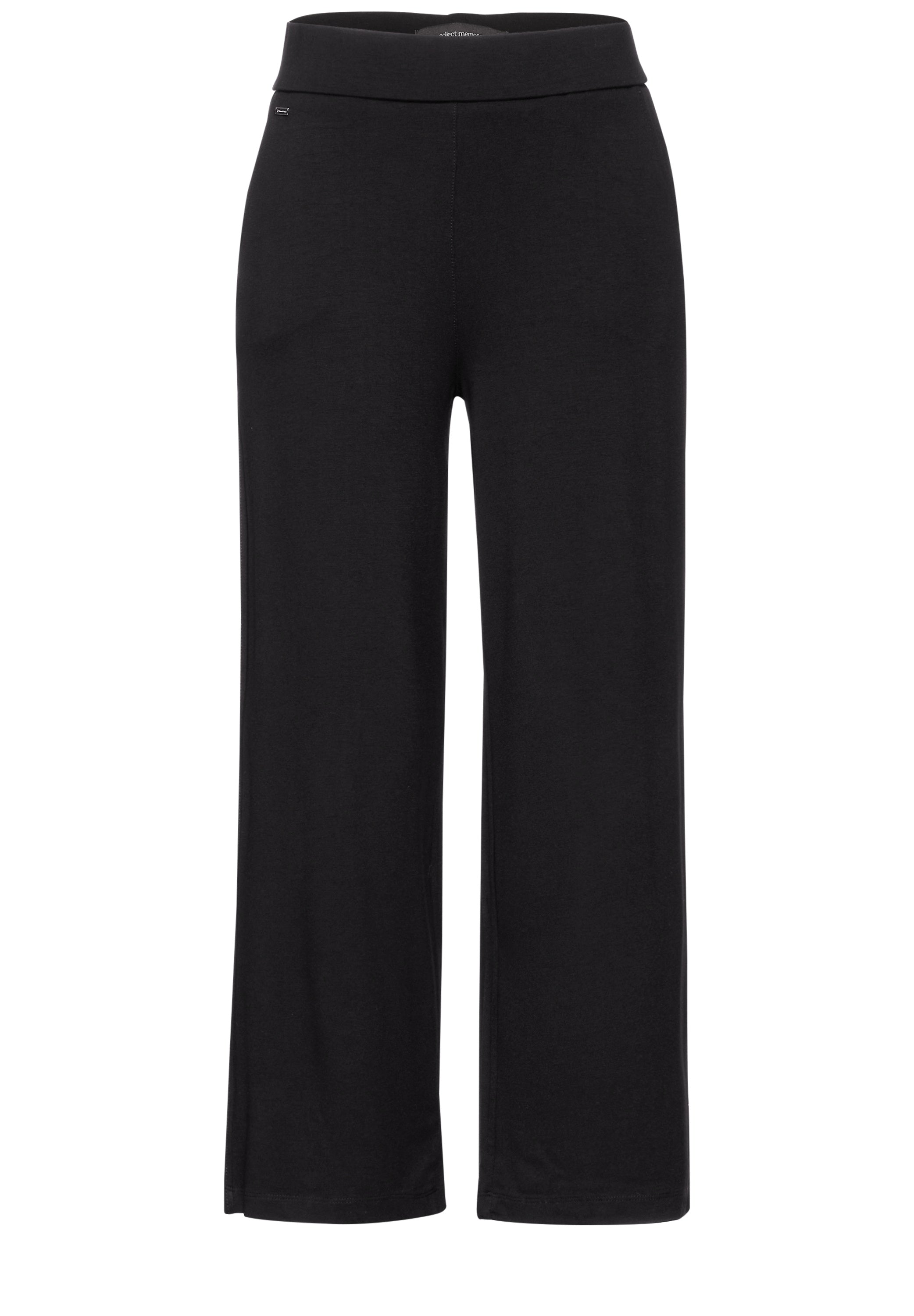 Street One Jersey Hose Emee Damen Bequeme Loose Fit High Waist Wide Leg