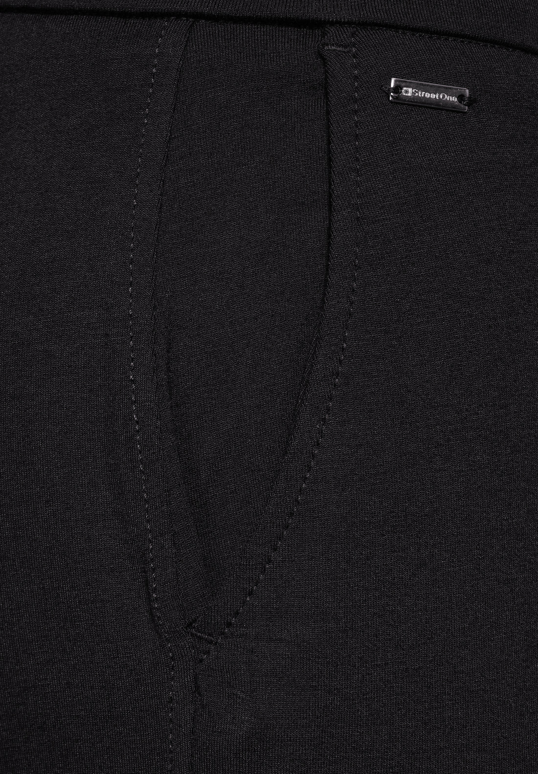 Street One Jersey Hose Emee Damen Bequeme Loose Fit High Waist Wide Leg