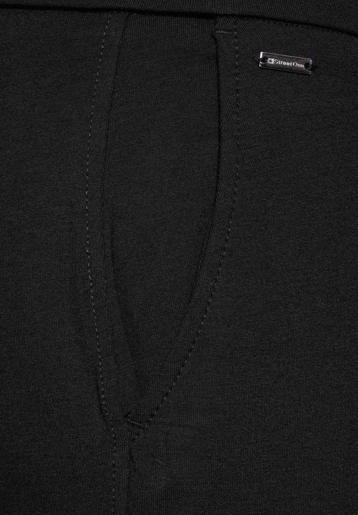 Street One Jersey Hose Emee Damen Bequeme Loose Fit High Waist Wide Leg