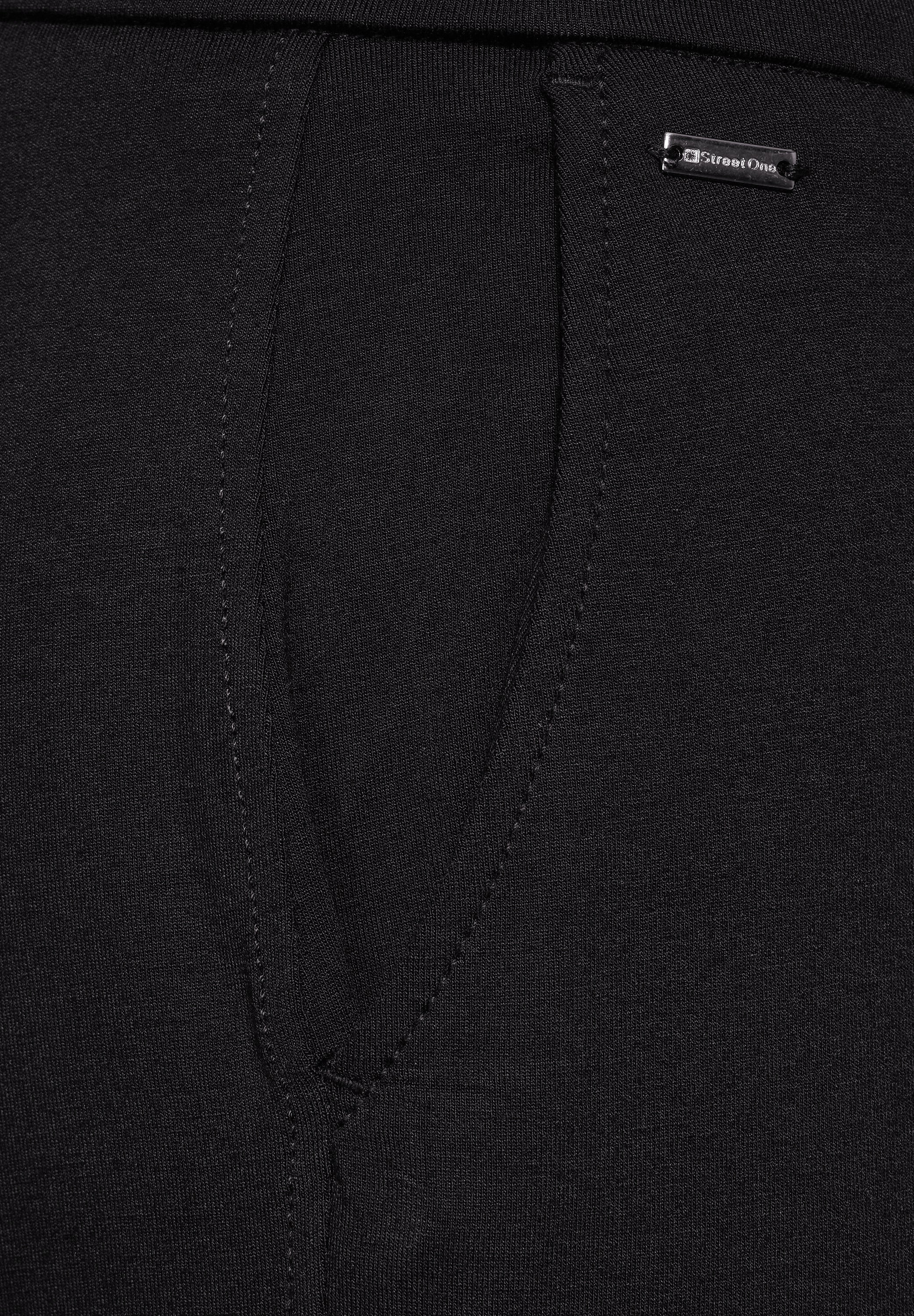 Street One Jersey Hose Emee Damen Bequeme Loose Fit High Waist Wide Leg