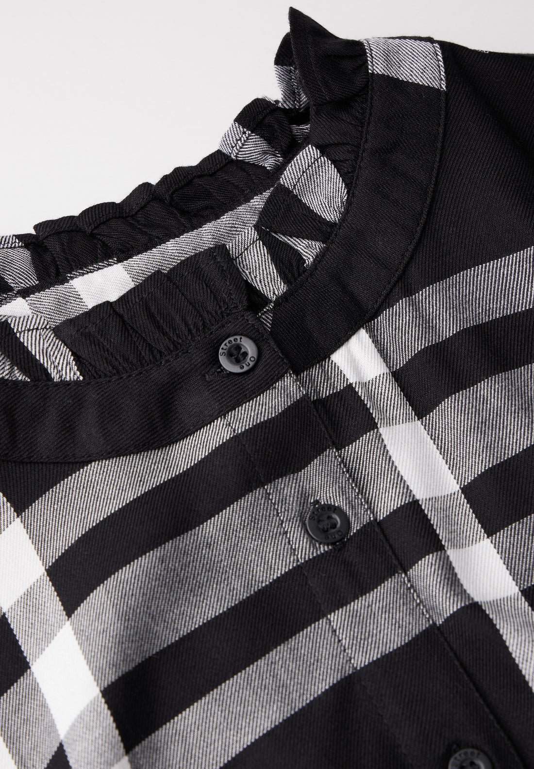 Street One Damen Bluse Rüschen Langarm Viskose