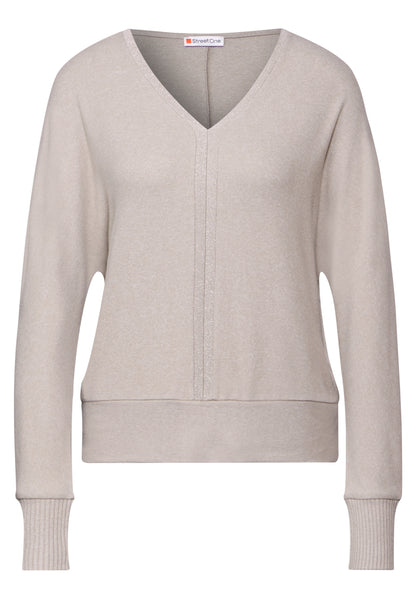 Street One Glitzer-Shirt Damen Glamourös Schwarz