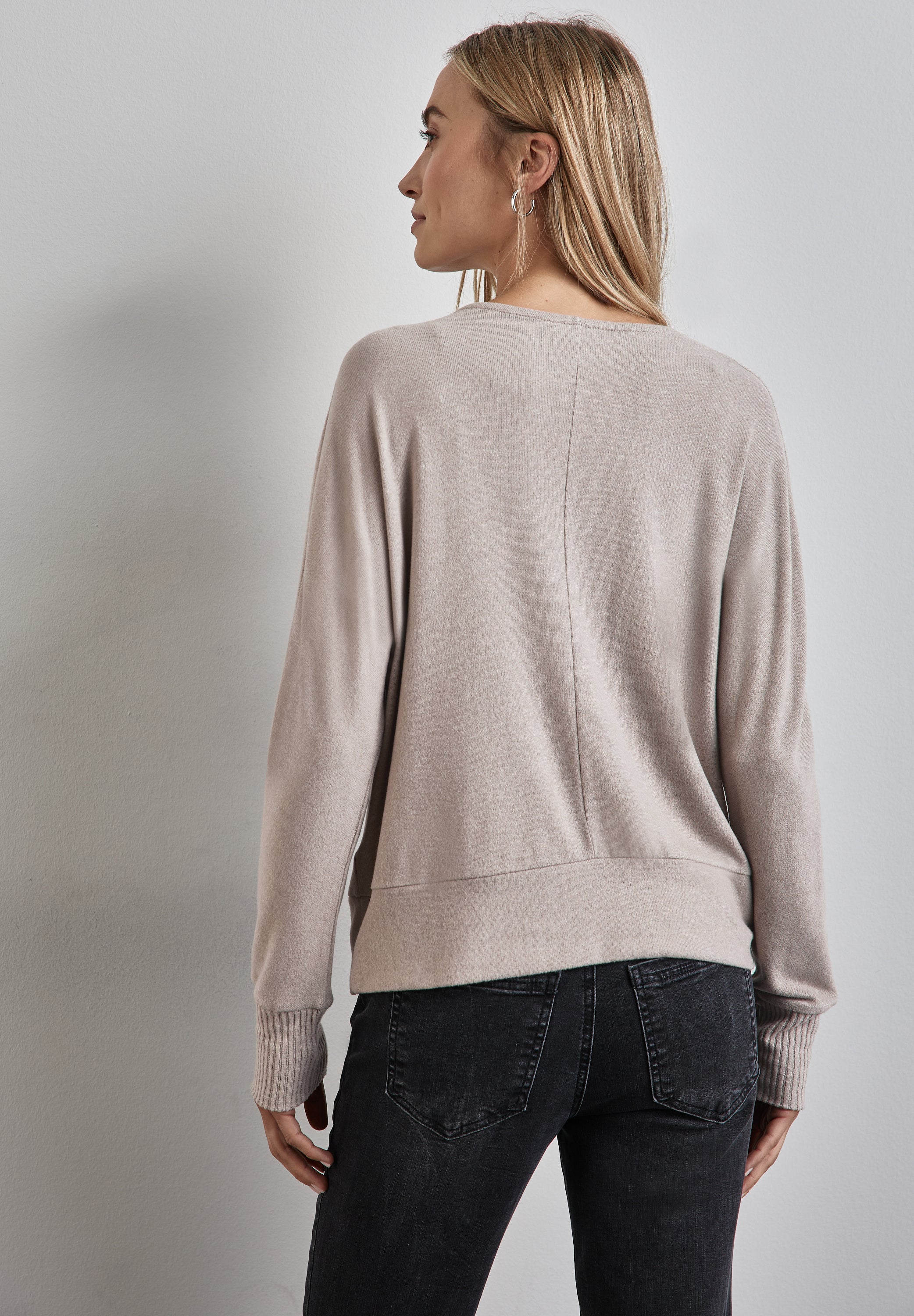 Street One Glitzer-Shirt Damen Glamourös Schwarz