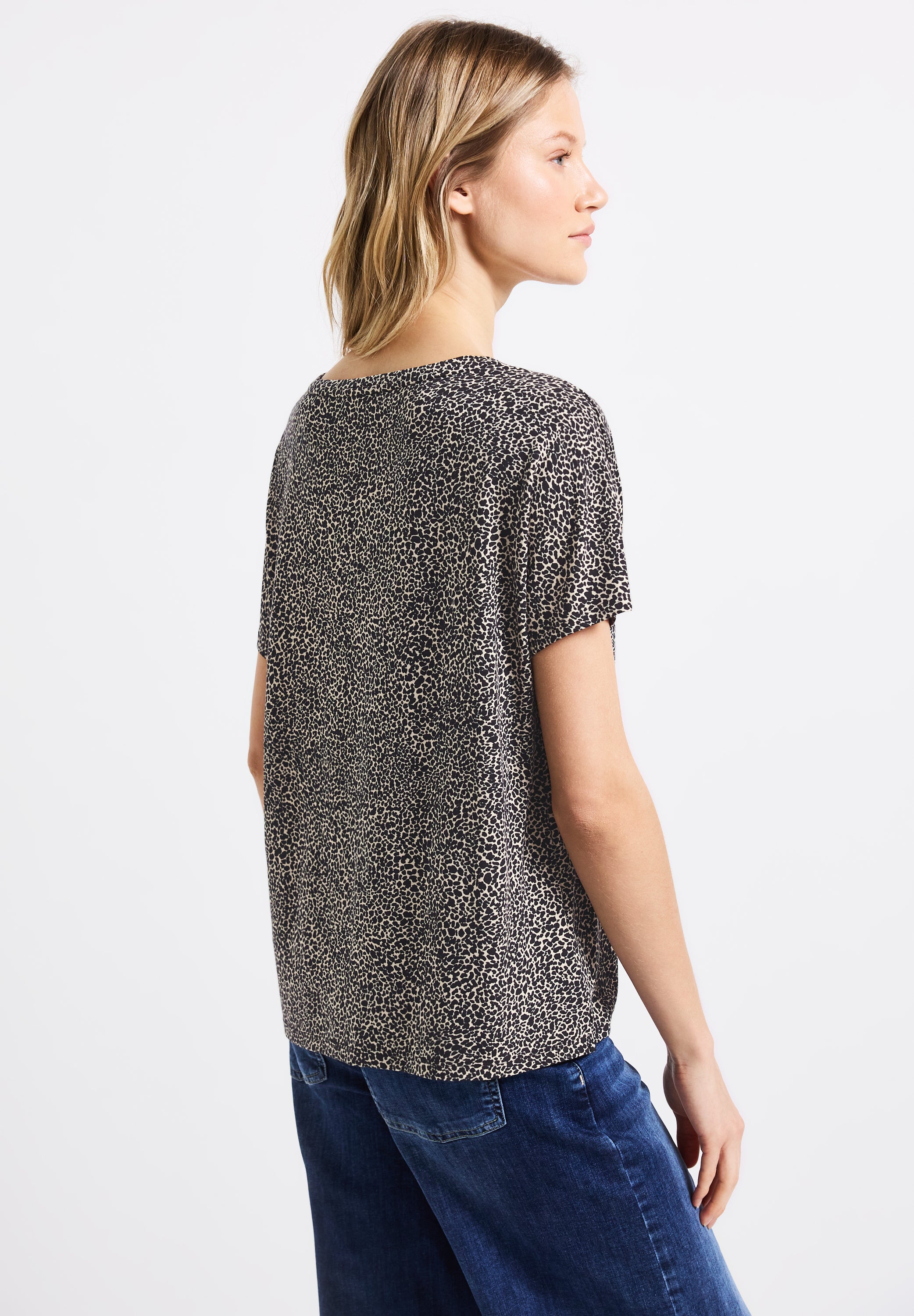 Street One Shirt Damen Animal Print lässige Passform