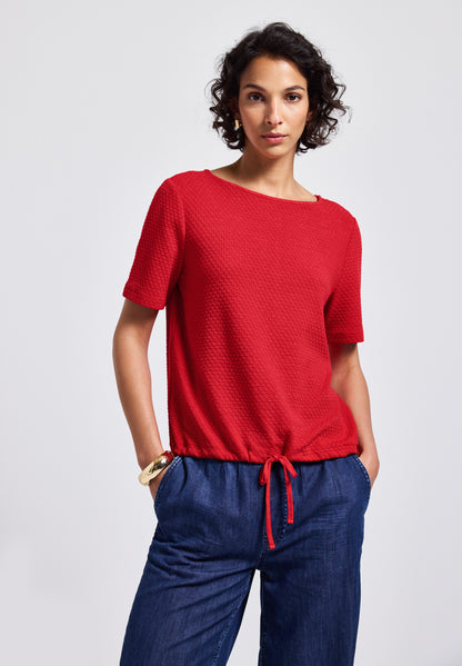 Street One Strukturshirt Damen Feminin mit Tunnelzug