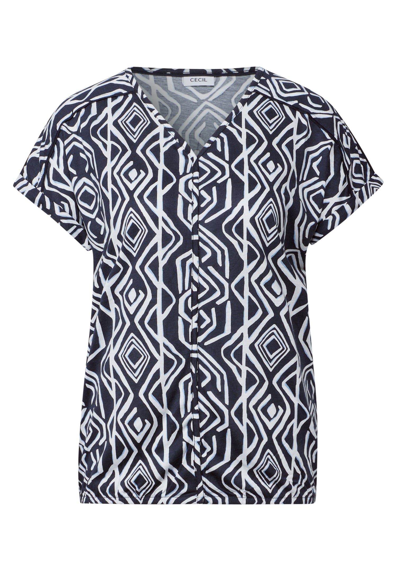 CECIL Deko-Nähte T-Shirt Damen lässig