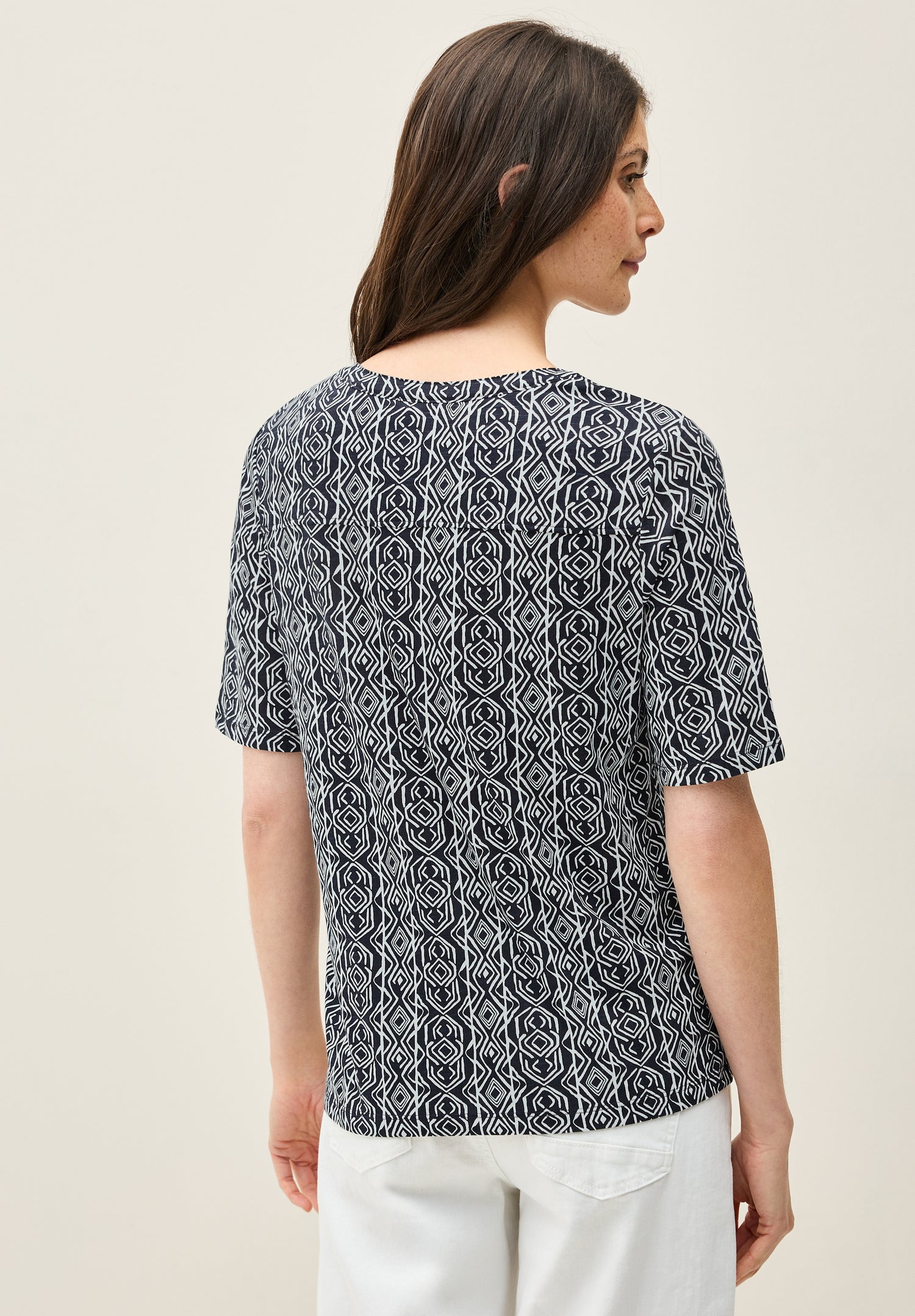 CECIL Tunika T-Shirt Damen mit geschlitztem Ausschnitt