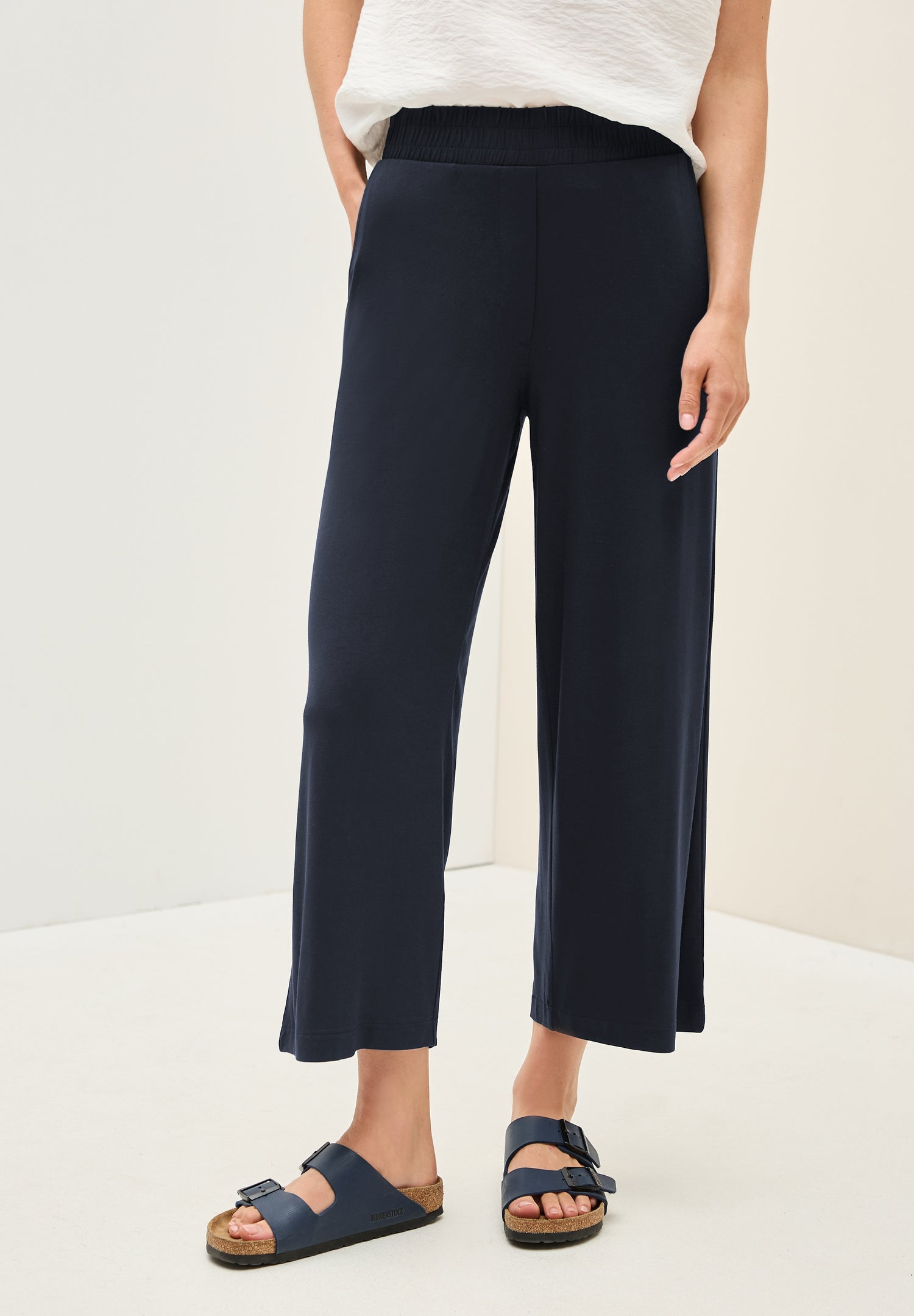 CECIL Wide Leg Jersey-Hose Damen Bequem