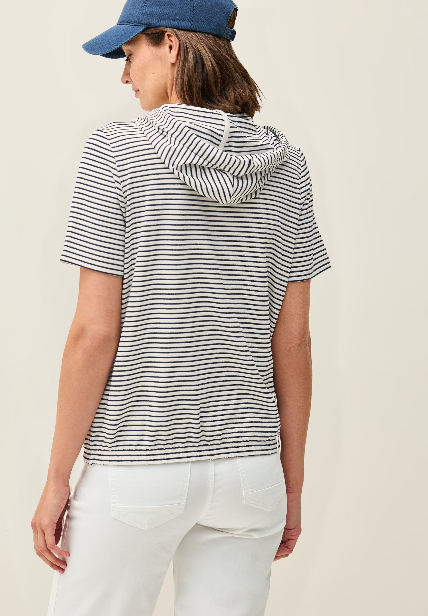 CECIL Streifen-Hoodie mit Glitzer Damen Sportlich-Feminin
