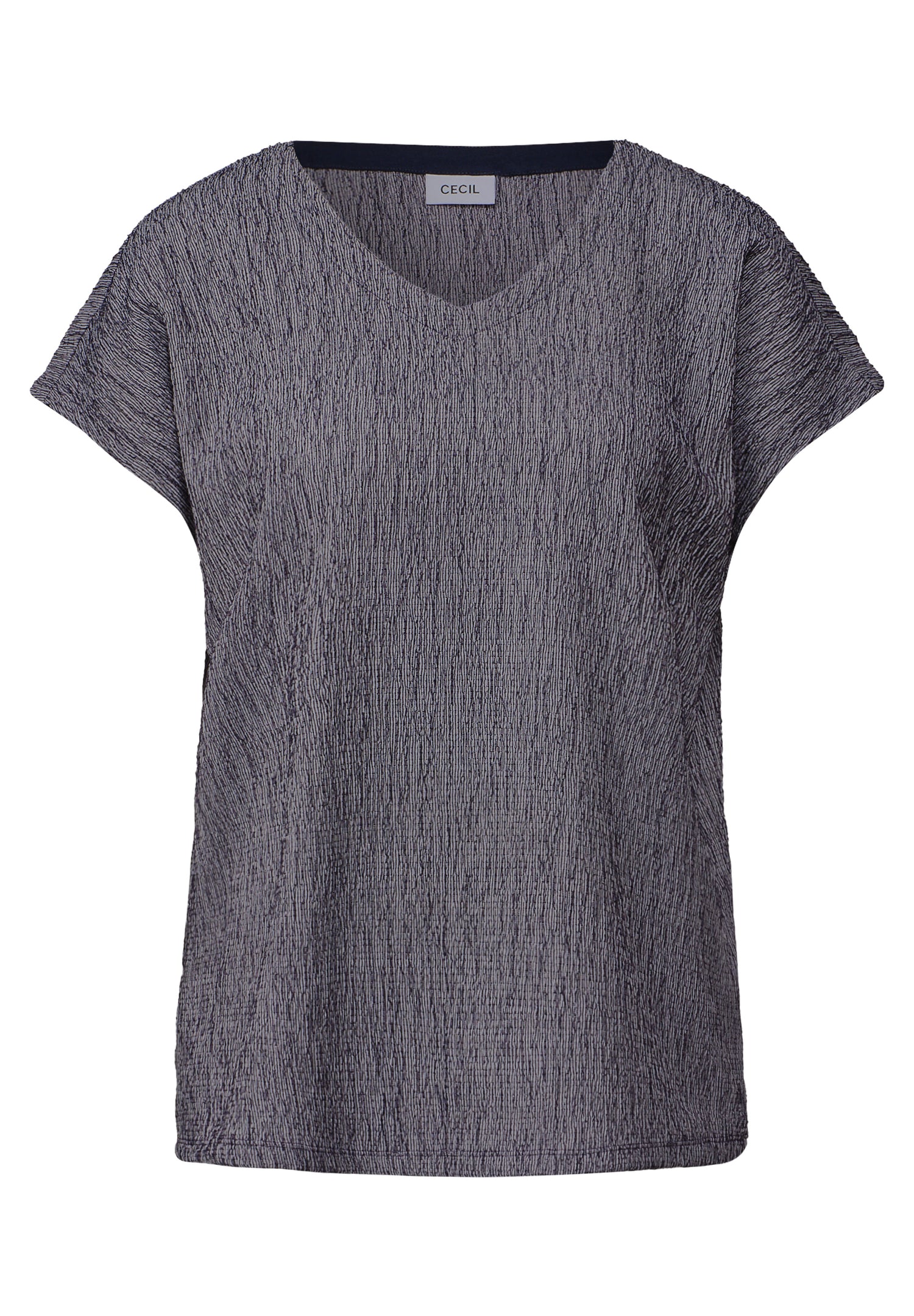 CECIL Crepe-Struktur Shirt Damen Blau