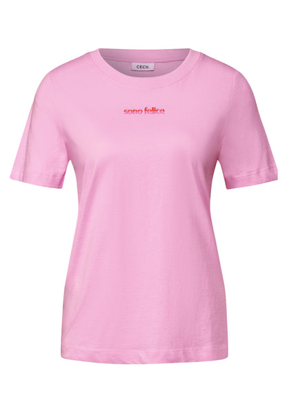 CECIL Schlichtes T-Shirt Damen Weiß