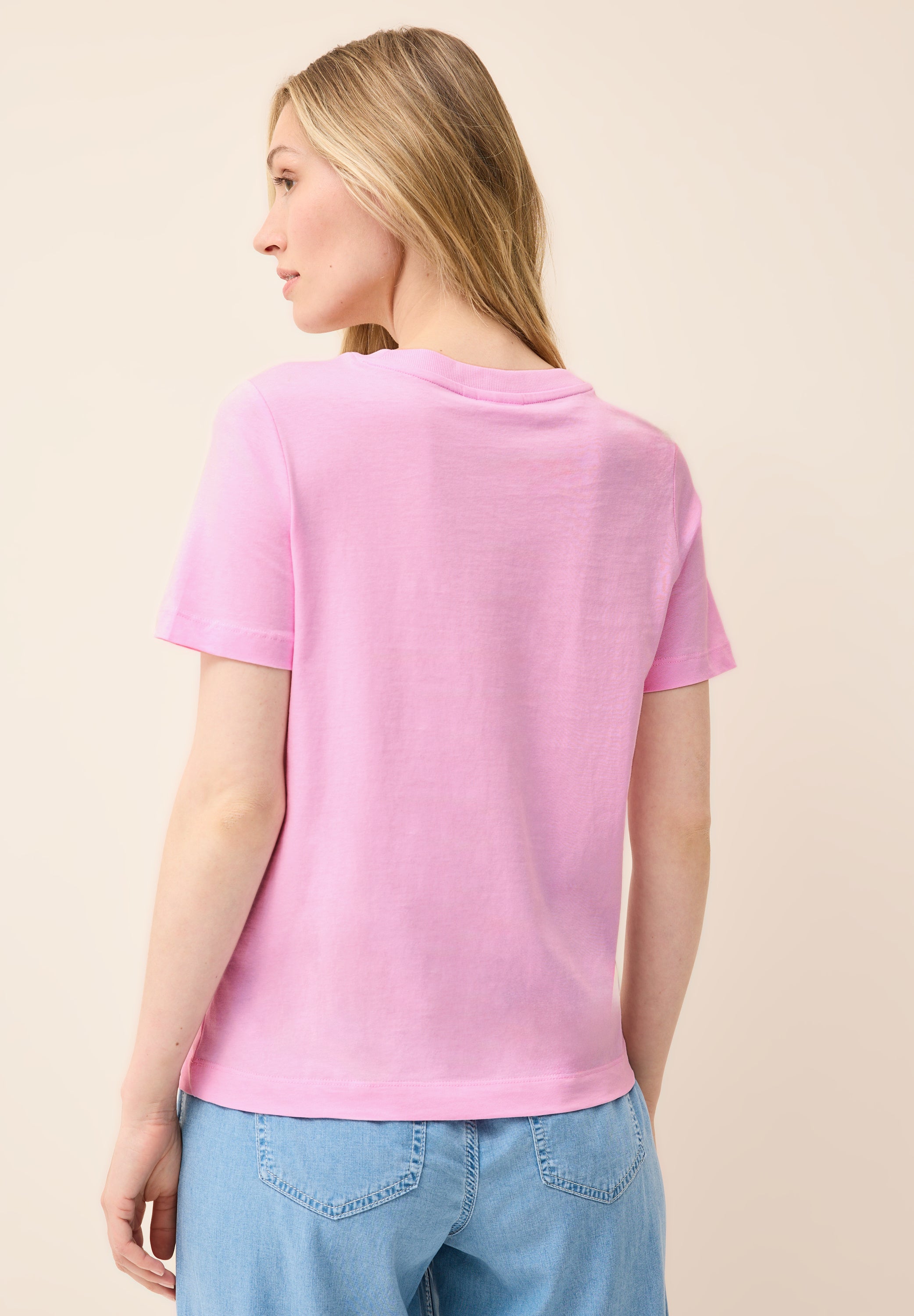 CECIL Schlichtes T-Shirt Damen Weiß
