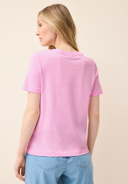 CECIL Schlichtes T-Shirt Damen Weiß