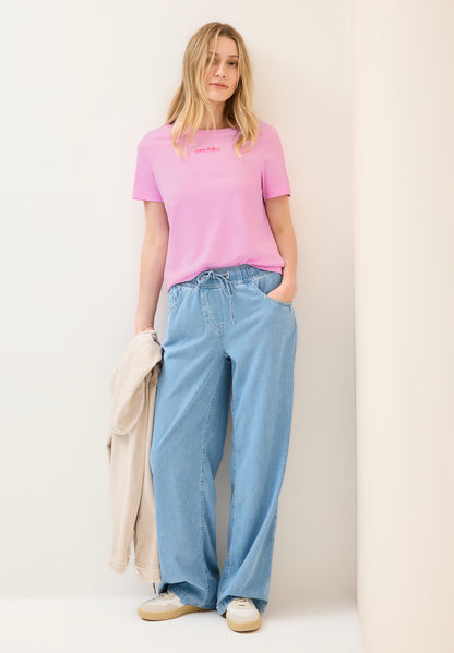 CECIL Schlichtes T-Shirt Damen Weiß