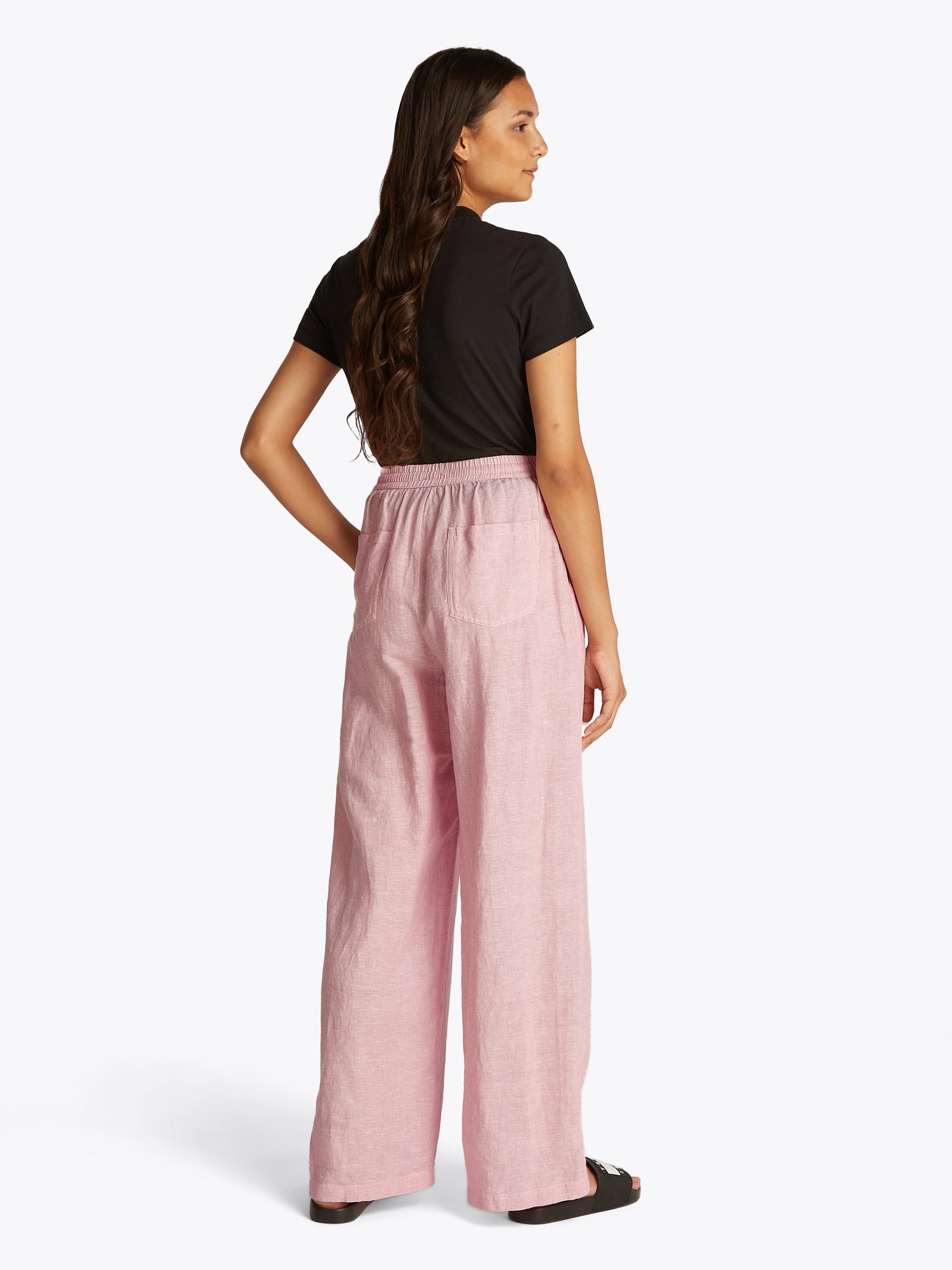 TJW LINEN PANT Damen Precious Pink/Stripe