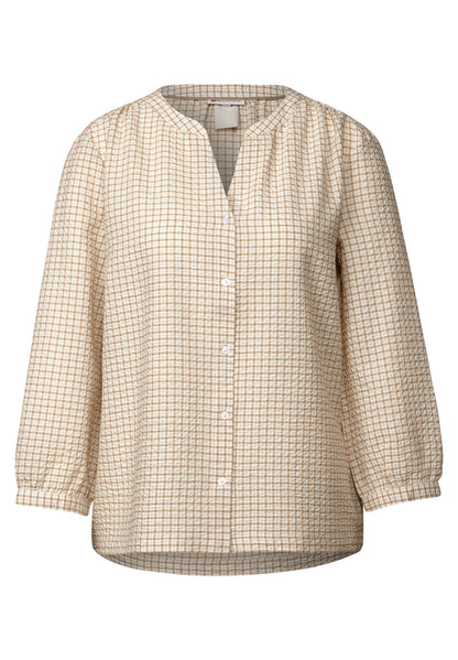 Street One Seersucker Bluse Damen Karo-Muster