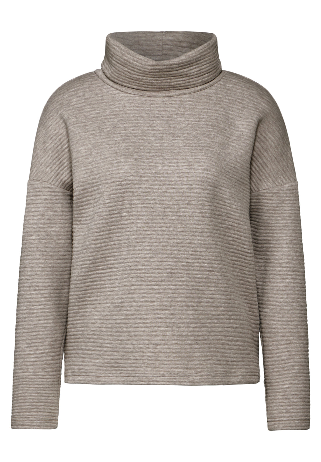 Street One Ottoman Shirt Damen Gemütliches Struktur Langarmshirt