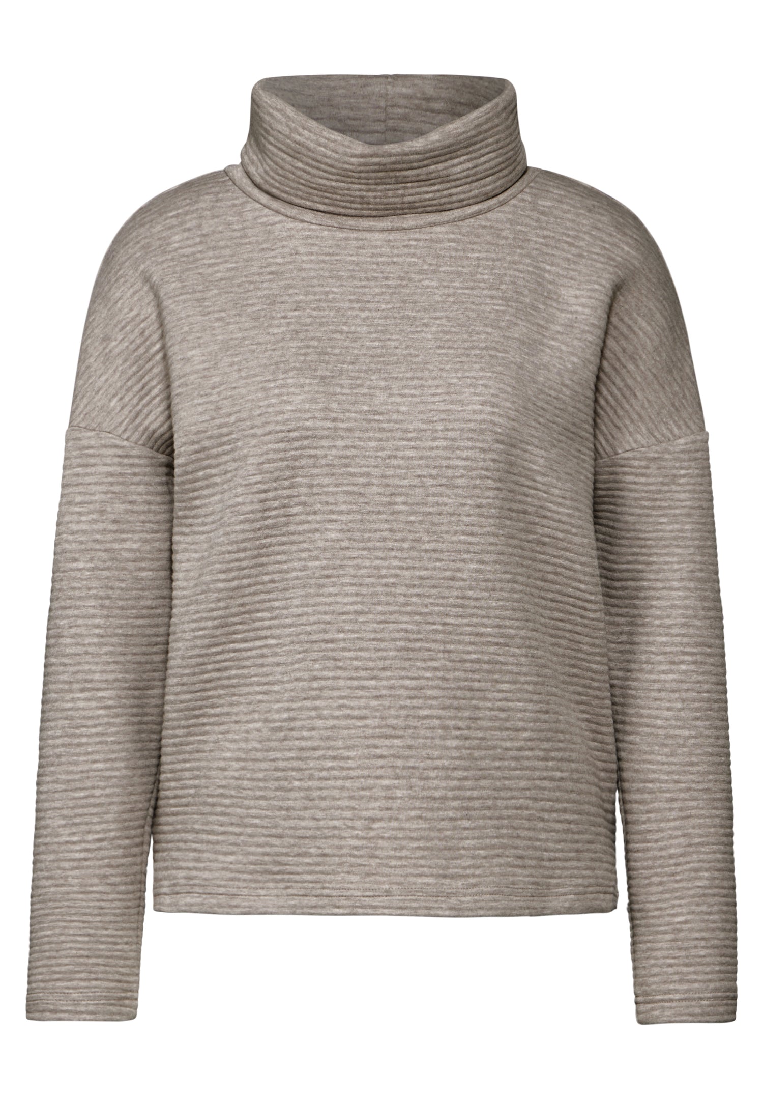 Street One Ottoman Shirt Damen Gemütliches Struktur Langarmshirt
