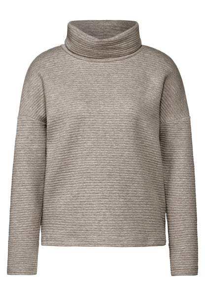 Street One Ottoman Shirt Damen Gemütliches Struktur Langarmshirt